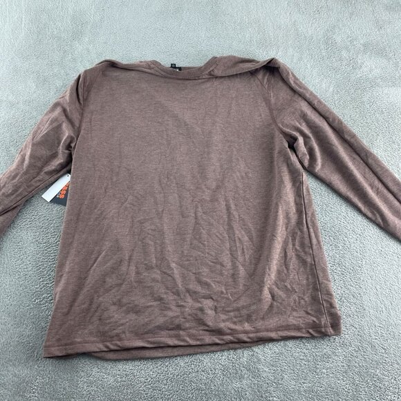 Bass Outdoor Mens XXL Long Sleeve Pocket Tee In Rum Raisin Color NWT 0957 - Picture 2 of 10